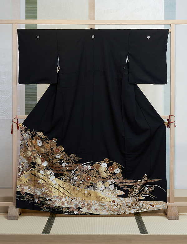 金彩に花