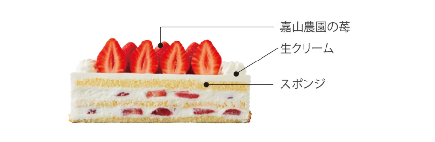 嘉山農園の苺のショートケーキ